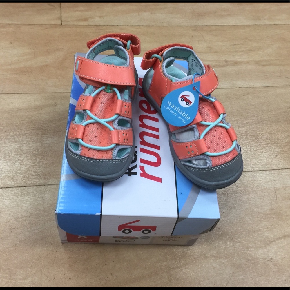 See Kai Run Kenai Unisex Coral Water Sandals NWT